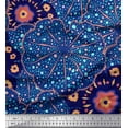 thumbnail image 1 of Soimoi Japan Crepe Satin Fabric Mosaic Flower Decor Fabric Printed Yard 42 Inch Wide, 1 of 1