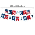 thumbnail image 3 of OAVQHLG3B 4th of July Banner, Party In The USA 250th anniversary Fourth of July Decorations Patriotic Banners, Red Blue White Independence Day Banner Bunting Decor for Home Party Mantel Supplies, 3 of 6