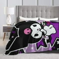 thumbnail image 4 of Kuromi Blanket, Anime Throw Blanket For Couch Sofa Bed, Soft Cozy Lightweight Warm Flannel Blanket, Home Decor, Anime Gifts For Boys Girls Kids Teens, 80"X60", 4 of 9