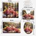thumbnail image 2 of Wine Shower Curtain Set with Rugs for Bathroom Decor Glasses of Wine Vintage Vineyard Abstract Grapes Bathroom Decor Bath Curtain with Rugs Toilet Lid Cover Bath Mat, 72x72 Inch, 2 of 4