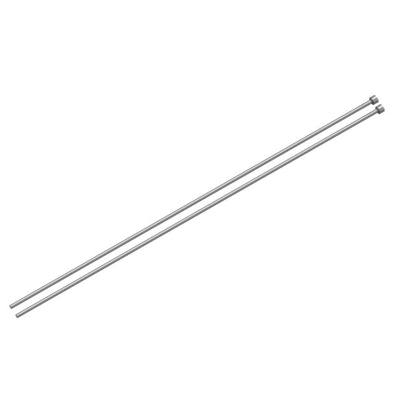 2Pack Straight Ejector Pins, 3mm (1/8") Dia. 65Mn Steel Round Tip Punch 300mm (12") Long