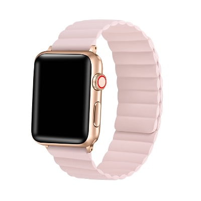 Posh Tech Kinsley Magnetic Silicone Apple Watch Band Pink