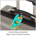 thumbnail image 3 of Square 2Pack PU Leather Recipe Avocado Cruise Luggage Tag with Privacy Cover and Name ID Tag for Travel Handbags Backpacks Luggage Tags, 3 of 6