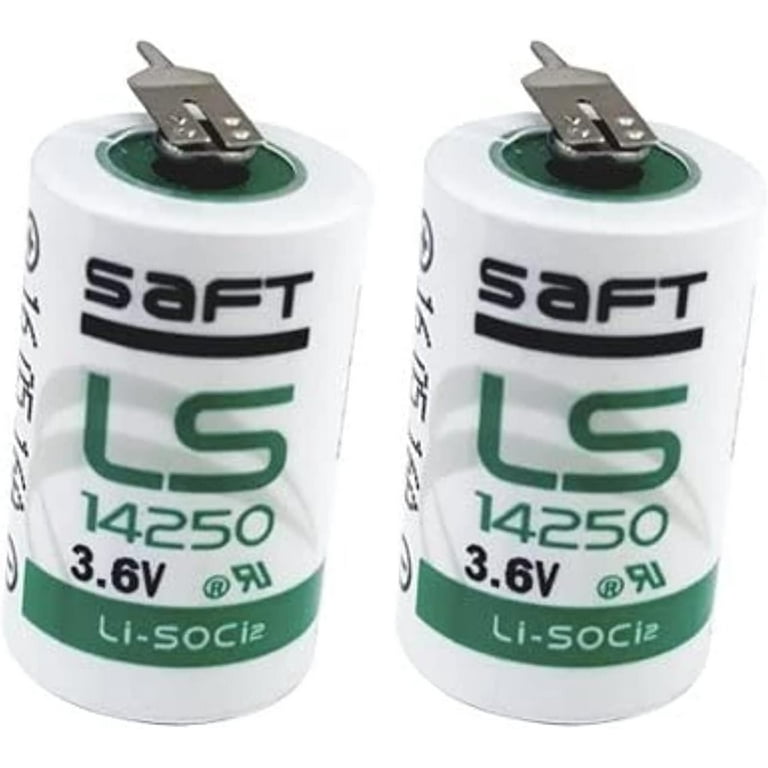 2 Pcs SAFT LS14250 LS 14250 1/2 AA 3.6v Li-SOCl2 Lithium Battery High  Capacity MADE IN FRANCE 