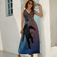 thumbnail image 2 of Space Astronaut Sleeveless Dress Woman Fashion Long Dresses Women's Summer Suit Dress 2025, 2 of 7