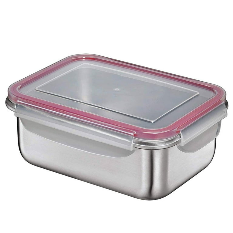 Stainless Steel Food Storage Container with Lids Airtight Metal Food  Containers Stackable Meal Prep Leftover Containers for Freezer Fridge Oven