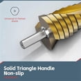 thumbnail image 5 of Step Drill Bit Set, 3Pcs Titanium Step Drill Bits, C, 5 of 5