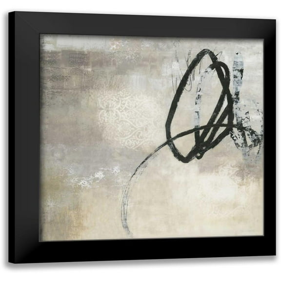 PI Studio 12x12 Black Modern Framed Museum Art Print Titled - Soft Touch I