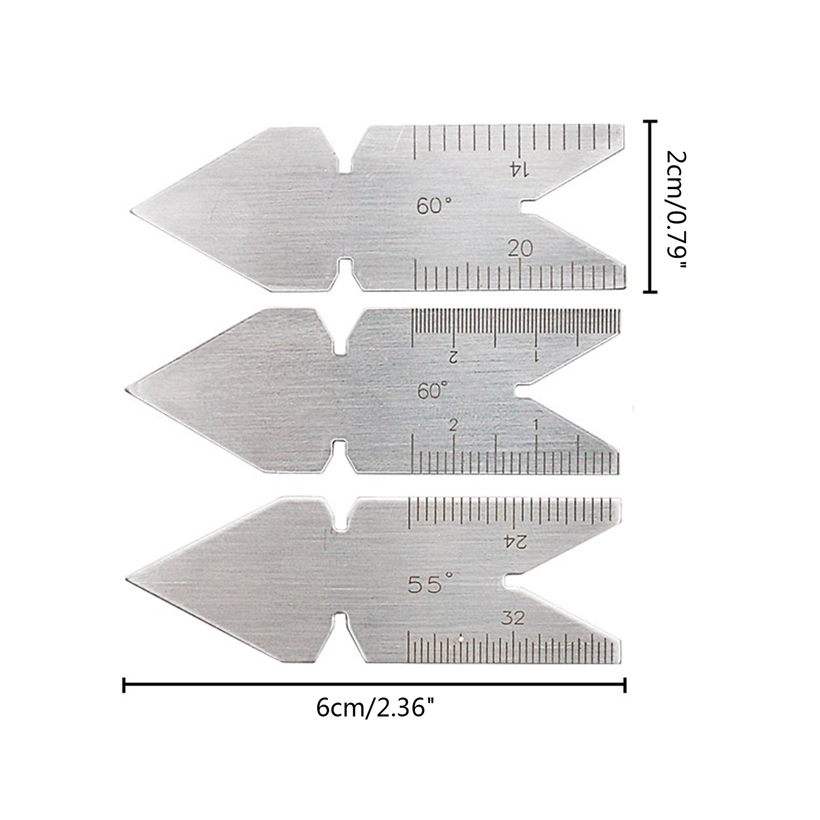 Metric Thread Gauge Centre Fishtail Thread Screw Cutting Gauge - 60 Degree Angle Lathe Tool, Imperial Inches Circle Cutting Tools - Foto 8