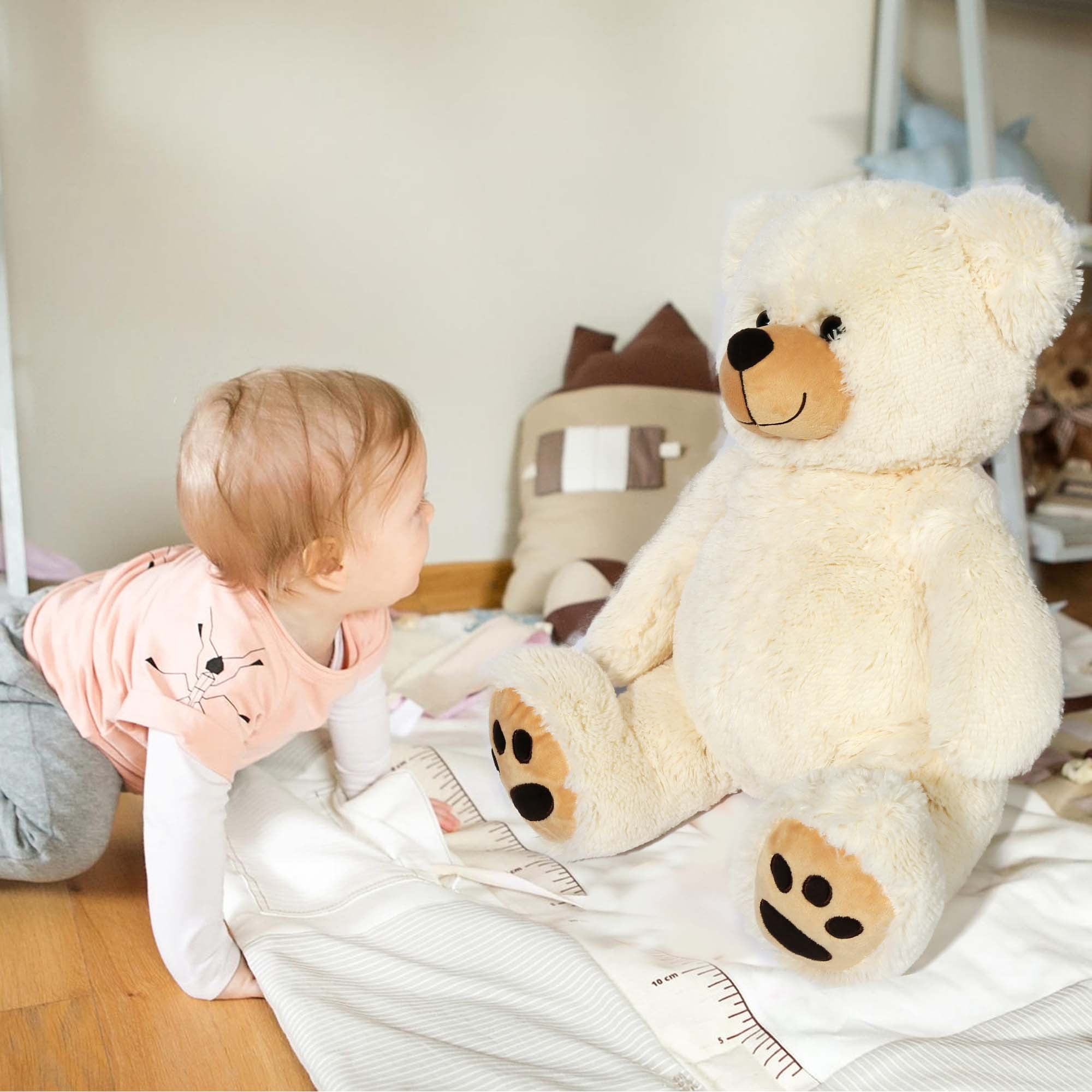 LotFancy Teddy Bear Stuffed Animals, 20 in Bear Plush Toy Gift for Kids Girls Girlfriend