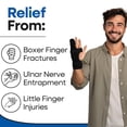 thumbnail image 2 of Metacarpal Finger Splint Hand Br | Pinky Finger Splint For Boxer Fractures, Broken Ring Finger | Little Finger Cast Trigger Finger Immobilizer Straightener, Ulnar Gutter Splint Support | RIGHT L/XL, 2 of 5