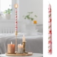 thumbnail image 7 of chaungfeng 2Pcs Rose Print Taper Candles, 10" Pink Valentine Rose Decorative Candles Long Unscented Candle Sticks for Birthday Wedding Anniversary Party Home Table Decor, 7 of 7