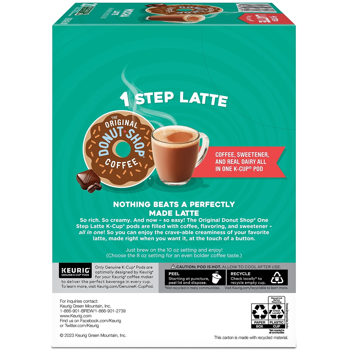 The Original Donut Shop® Single-Serve K-Cup®, 1-Step Mocha Latte, Carton of 20