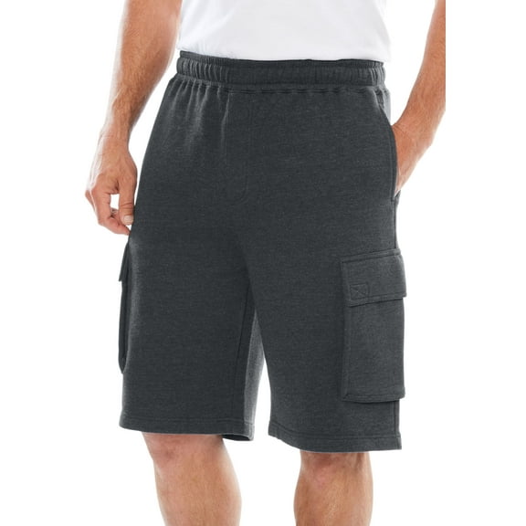 KingSize Men's Big & Tall 10" Fleece Cargo Shorts
