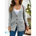 thumbnail image 5 of Eytino Cardigan Sweaters for Women Fall Open Front Oversized Button Loose Soft Knit Sweater with Pockets, 5 of 11