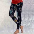 thumbnail image 2 of GEWSEY Capri Leggings for Women Floral Print High Waist Capris Pants Tummy Control Knee Length Slim Fit Yoga Cropped Trouser Black, S, 2 of 4