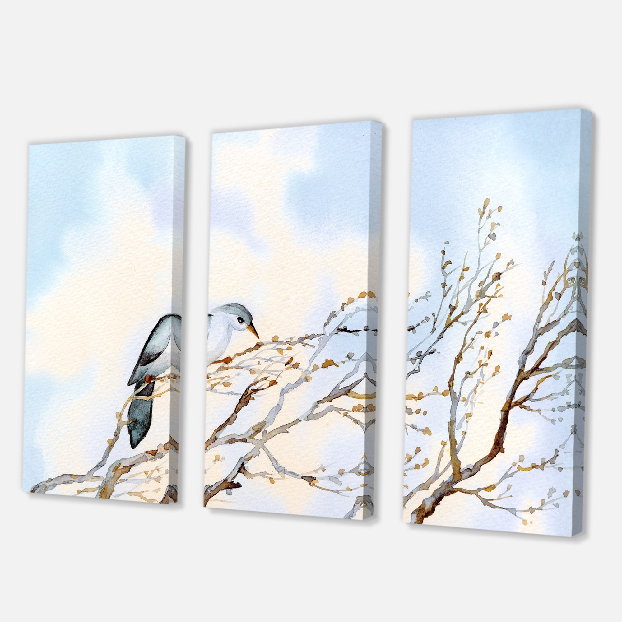 Designart ' Big Old Barren Twig Yard ' Traditional Canvas Wall Art Print