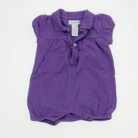 

Pre-owned Ralph Lauren Girls Purple Romper size: 6 Months