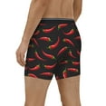 thumbnail image 6 of Mens Underwear, Bell Pepper Black Mens Underwear Boxer Briefs, Soft Breathable Underwear Long Leg For Men, 6 of 8