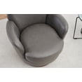 thumbnail image 5 of 360 Degree Swivel Barrel Chair, Comfy Upholstered Accent Chair Lounge Chair with Stainless Steel Base and Upholstered Cusion, Modern Round Single Sofa Armchair for Living Room Bedroom, 5 of 8