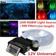 thumbnail image 1 of 16W RGBW LED Fibre Optique Plafond Décor Kit Lumière Moteur Câbles Distant IR 24key Pack de 1, 1 of 10
