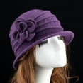 thumbnail image 2 of CoCopeaunt South Korea Version Wool Basin Hat Autumn Winter Cap Elegant Top Hat Wool Hat, 2 of 6