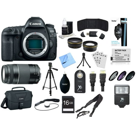 Canon EOS 5D Mark IV 30.4 MP Full Frame CMOS DSLR Camera (Body) & 75-300mm Lens Ultimate (Best Budget Canon Full Frame Dslr)