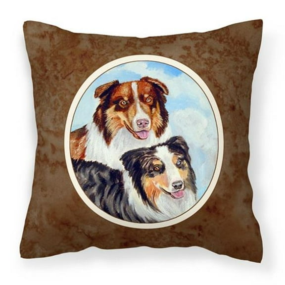 Australian Shepherd What a Pair Fabric Decorative Pillow
