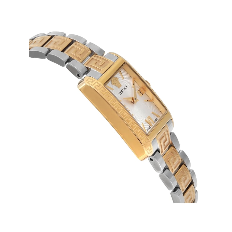 Versace 46mm Ladies Two Tone Watch New Versace Daphnis Quartz Green Dial Two Tone Steel Strap Watch  main image 2