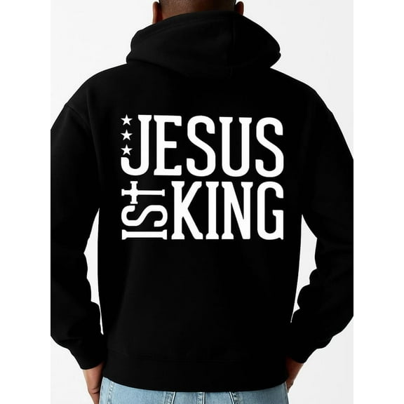 Jesus King funny hoodies Christianity men's long sleeve black Daily and Weekend Wear spring pamuk christianity Original Unisex Shirt Graphic tshirts Retro Unisex Shirt Crewneck tshirts