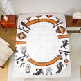 thumbnail image 5 of Homewish Vintage Aztec Geometric Full Size Sheets,Rustic Farmhouse Cabin Bed Sheets,White Orange Sheet Sets For Adults,Luxury Bedroom Decor,4 Pieces, 5 of 7