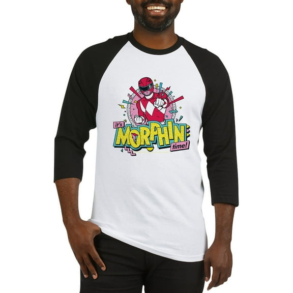 CafePress - Power Rangers Morphin Time - Cotton Baseball Jersey, 3/4 Raglan Sleeve Shirt