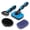 Blue Black, variant on 4PCS Self Cleaning Slicker Brush, Pet Grooming Rake, Bath Brush & Massage Brush for Short/Long Haired Dogs, Cats & Horses, Pet Grooming Deshedding Tools - Pet Supplies (Green Black)