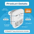 thumbnail image 3 of TEMOGU-World Travel Adapter Kit - 2 USB + 2 US Outlets, Surge Protection, Plug for Europe, UK, China, Australia, Japan - Perfect for Laptop, Cell Phones (Does Not Convert Voltage) (WPS-2B+), 3 of 4