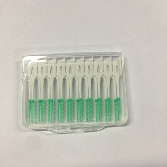 Cepillo interdental NikouMX 20 piezas palillo de dientes de silicona suave desechable hilo dental