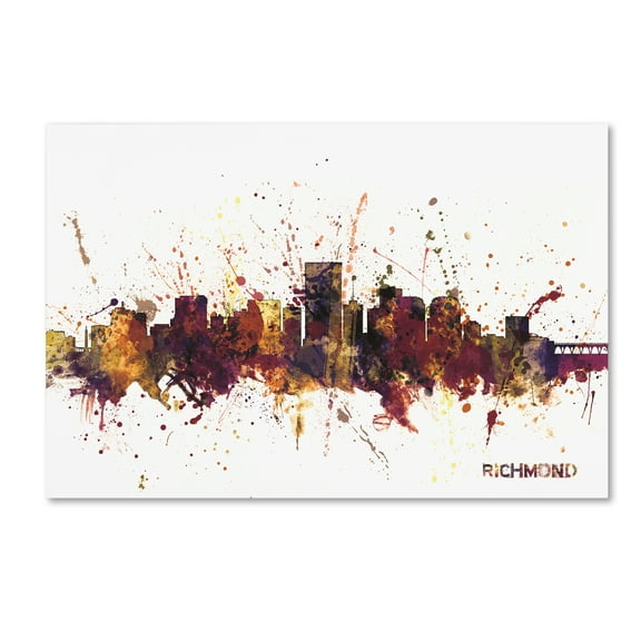 Trademark Fine Art 'Richmond Virginia Skyline III' Canvas Art by Michael Tompsett