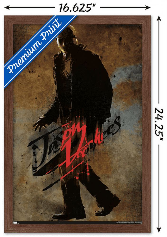 Friday the 13th - Jason Wall Poster, 14.725" x 22.375", Framed