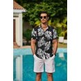 thumbnail image 3 of COOFANDY Mens Plam Tree Shirt Short Sleeve Button Down Hawaiian Shirt Summer Beach Vacation Wear Casual Tropical Shirts, 3 of 6