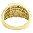 thumbnail image 4 of 10K Yellow Gold Round Diamond Channel Set Cluster Pinky Ring 15mm Band 1.95 CT., 4 of 5