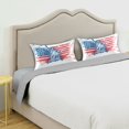 thumbnail image 5 of Haosy Satin Pillowcase for Hair and Skin Standard Cooling Silk Pillow Case with Envelope Closure Statue Of Liberty with Flag 20"x40", 5 of 9