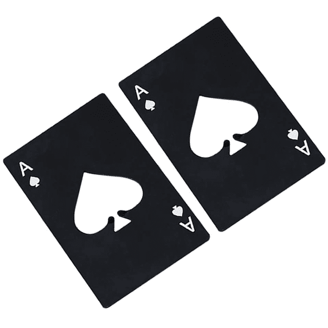 Abrebotellas Ace Of Spades Tamaño de tarjeta de crédito Abrelatas de bolsillo Abrelatas portátil de acero inoxidable Xemadio CPB-DE-WX421-2