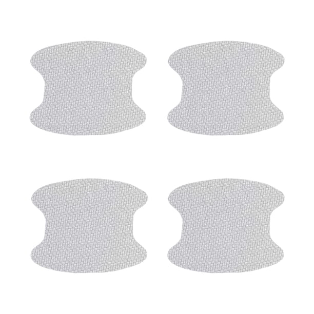 Paquete automotriz de 4 adhesivos de protección de copa de puerta de coche de fibra de carbono, fácil de instalar accesorios de viscosidad 85x68mm