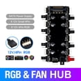 thumbnail image 3 of 1 pin RGB PWM a 8 HUB divisor multidireccional 12V/4 para placa base de ventilador (SATA) JShteea El nuevo, 3 of 9