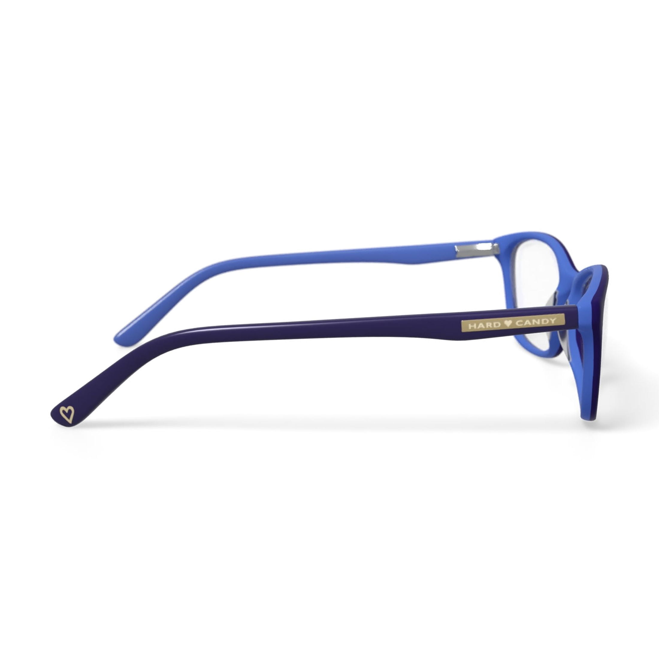 Hard Candy Women's HC40 Square Prescription Eyeglasses with Case, Navy Blue