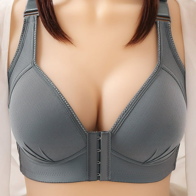 Fvwitlyh Soutien-Gorge d'Allaitement pour Femmes Rehausseur Sans Armature Petite Poitrine Soutien-Gorge Ajustable Gris Foncé,A