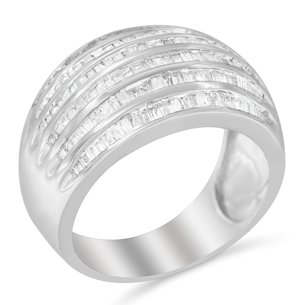 1/5 cttw, Diamond Wedding Band in Sterling Silver Size-7.75 G-H,I2-I3 