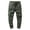 Green, variant on Mens Cargo Pants Zip Off Jogging Pant Elastic Waist Workout Pants Otudoor Running Workout Pant Multi Pockets Gray,L