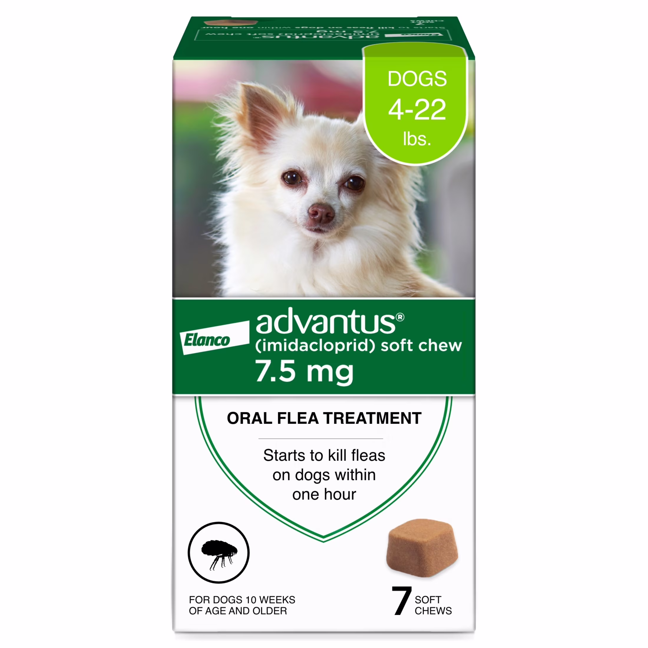 Advantus Chewable Flea Treatment for Dogs 4 - 22 lbs. 7 Soft Chews