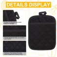 thumbnail image 3 of 4 Pieces Pot Holder Silicone Kitchen Heat Resistant Basic Coaster Potholder Oven Set Heat Resistant Potholders Kitchen Mitts Everyday with Pocket for Cooking Baking Supply, 3 of 7