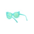 thumbnail image 4 of Girls Kitty Cat Ear Whisker Flower Cat Eye Sunglasses Mint Green, 4 of 4
